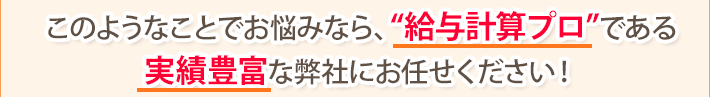 給与計算プロ”である実績豊富な弊社にお任せください!結果的に大きなコスト削減につながります。